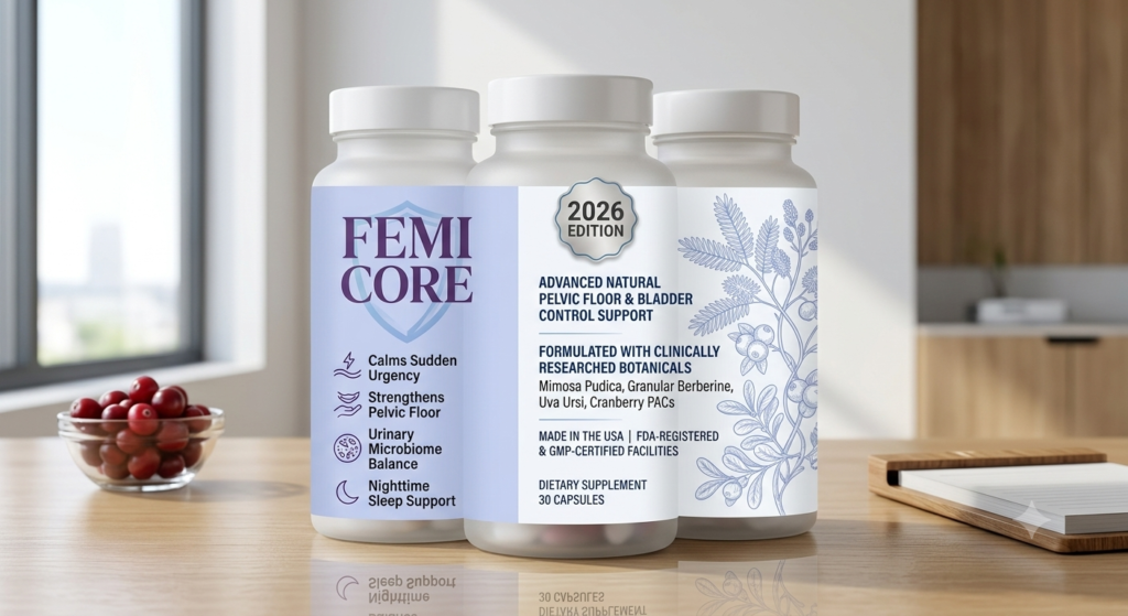 FemiCore Natural Bladder Support Supplement Bottles - Pelvic Floor & Urinary Microbiome Health